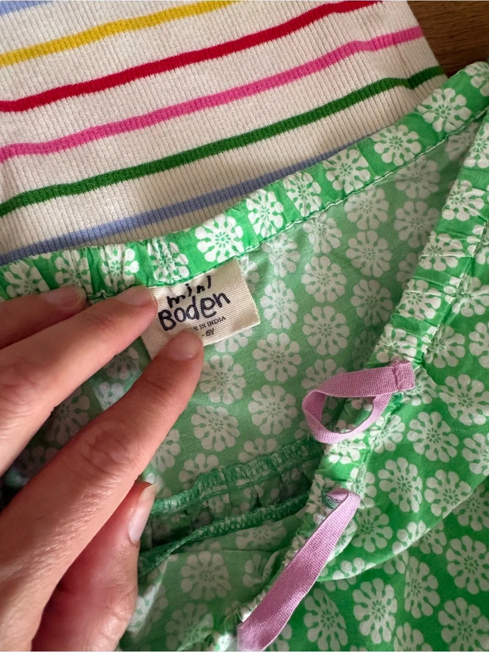Mini Boden skirt & top bundle size 7